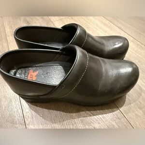 Dansko Dark Leather Clogs